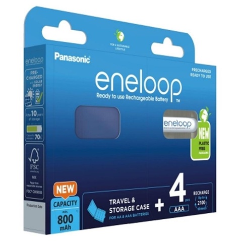 Акумулятор Panasonic Eneloop AAA NI-MH 800 mAh BL 4 шт+case