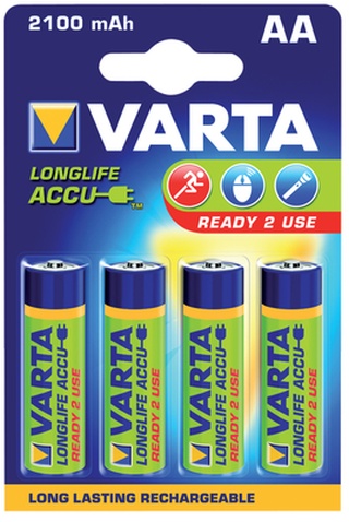 Акумулятор VARTA RECHARGEABLE ACCU AA 2100mAh BLI 4 NI-MH (READY 2 USE) 56706101404