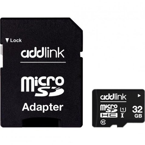 Карта пам'яті  AddLink 32GB microSDHC class 10 UHS-I U1 (ad32GBMSH310A)