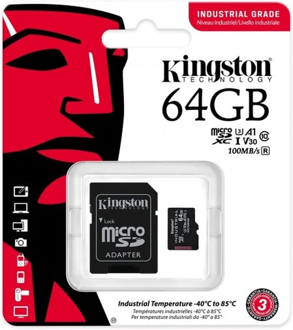 Карта пам'яті  Kingston 64GB microSDXC class 10 UHS-I V30 A1 (SDCIT2/64GB)