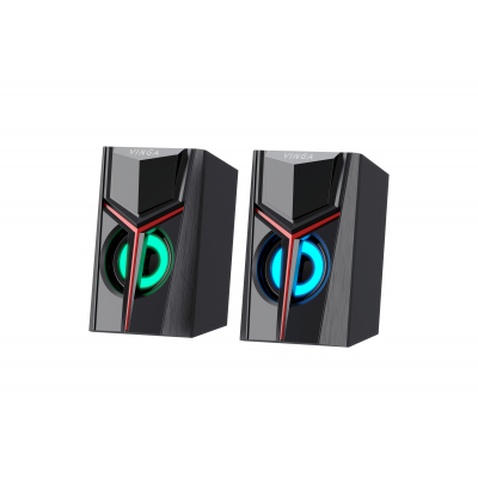 Колонки Vinga SP-100 LED USB Black