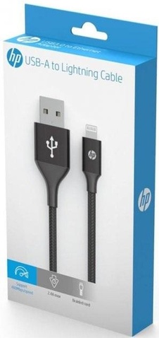 Кабель  HP DHC-MF100 AM / Lightning 1m Black (DHC-MF100-1M)