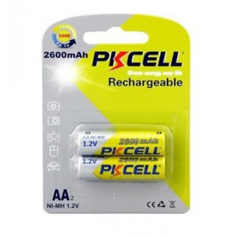 Акумулятор  PKCELL 1.2V AA 2600mAh NiMH RechargeableBattery,