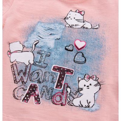 Футболка дитяча Haknur "I want candy" (47-92G-peach)