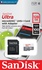 Карта пам'яті  SanDisk 128GB microSDHC C10 UHS-I R100MB/s Ultra + SD SDSQUNR-128G-GN3MA