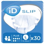 Підгузки для дорослих ID Slip Plus Large талія115-155 см. 30 шт. (5411416048190)