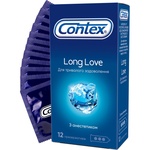Презервативи Contex Long Love з анестетиком латексні з силікон. змазкою 12 шт. (5060040302545)