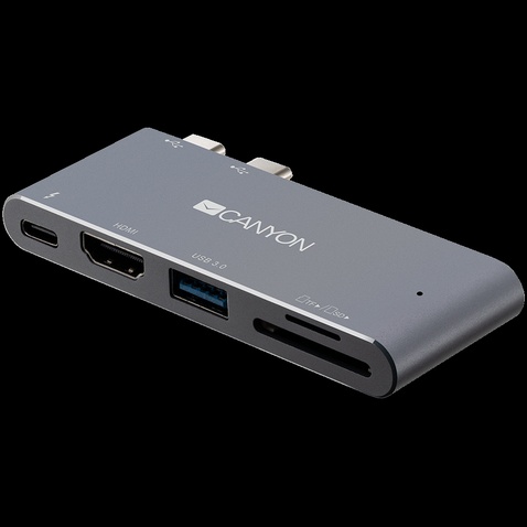 USB-хаб  Canyon 5in1 DS-5 Dark Gray (CNS-TDS05DG)