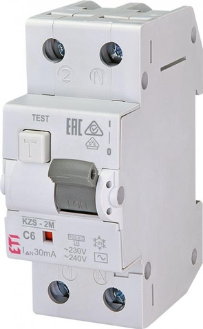 Диференціальний автоматичний вимикач ETI KZS-2M