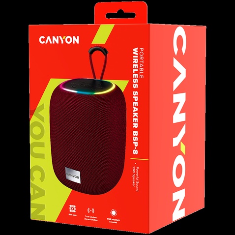 Портативна колонка  Canyon BSP-8 Red (CNE-CBTSP8R)