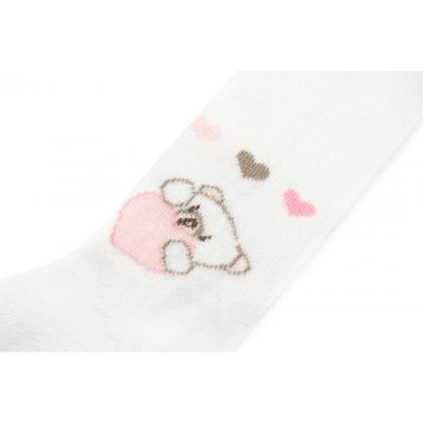 Колготки Bibaby для дівчаток з ведмедиками білі (68085-86/G-white)