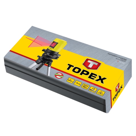 Лазерний нівелір Topex 909, 10м, штатив, <6 °, ± 0,5 мм, 3.5кг (29C909)