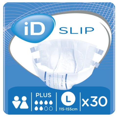 Підгузки для дорослих ID Slip Plus Large талія115-155 см. 30 шт. (5411416048190)