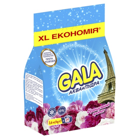 Пральний порошок Gala Аква-Пудра Французький аромат 3.6 кг (8006540519363)