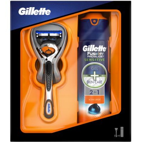 Набір для гоління Gillette Бритва Fusion ProGlide Flexball+Гель для бритья Sport 170 мл (7702018423453)