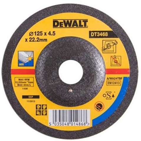 Диск DeWALT шлифовальный INOX по металлу 125х4.5х22.2мм (DT3468-QZ)