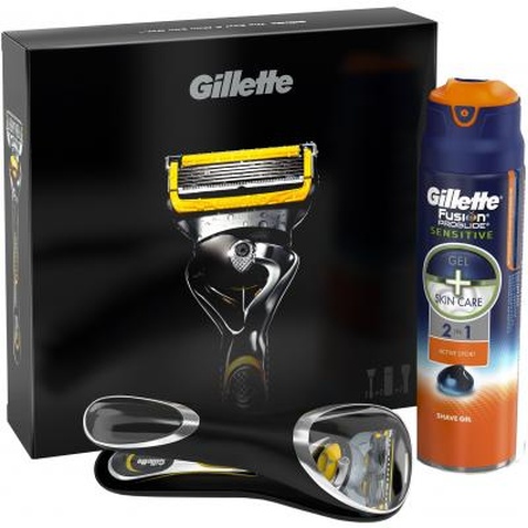 Набір для гоління Gillette Fusion Proshield и гель для бритья Active Sport 170 мл (7702018442379)