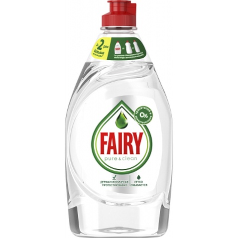 Засіб для ручного миття посуду Fairy Pure & Clean 450 мл (8001090837424)