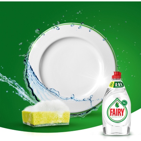 Засіб для ручного миття посуду Fairy Pure & Clean 450 мл (8001090837424)