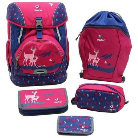 Шкільний набір Deuter Набір 5 пр OneTwoSet Sneaker Bag 5018 magenta deer (3880017 5018 (SET))