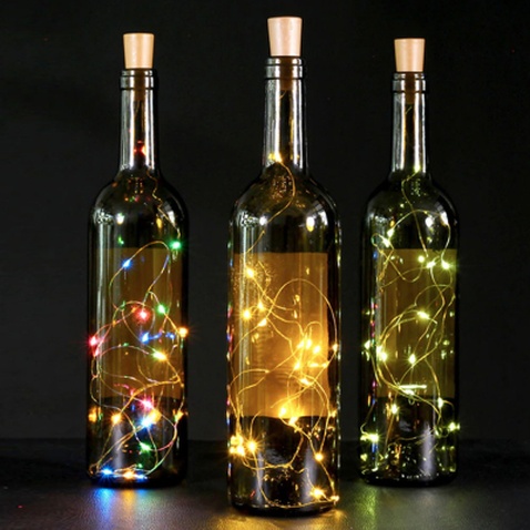 Гірлянда ColorWay пробка для пляшки на батарейках LED 20/2М (5шт/уп) кольорова (CW-GC-20L2BMC)