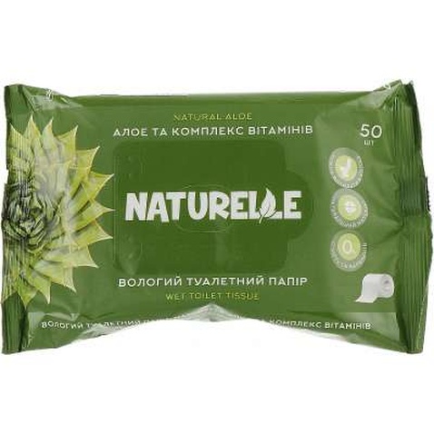 Туалетний папір Naturelle вологий Алое та комплекс вітамінів 50 шт. (4820207591059)