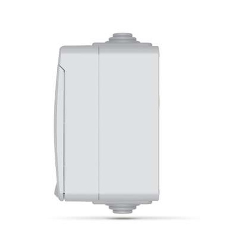 Розетка Videx BINERA IP65 зовнішня 2ая із заземленням сіра (VF-BNW22G-G)