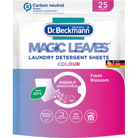 Серветки для прання Dr. Beckmann Magic Leaves для кольорових тканин 25 шт. (4008455585215)