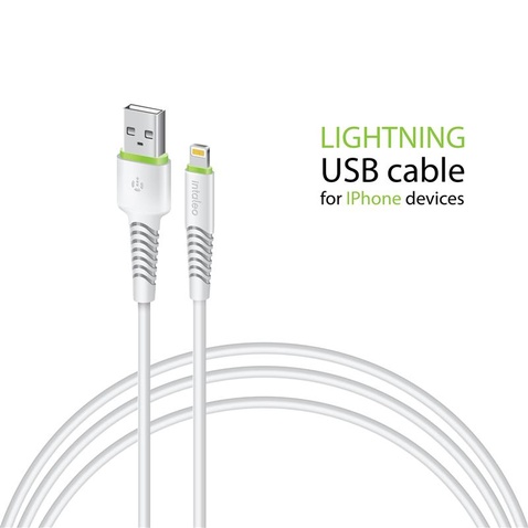 Кабель Intaleo CBFLEXL1 USB-Lightning 1.2м White (1283126487460)