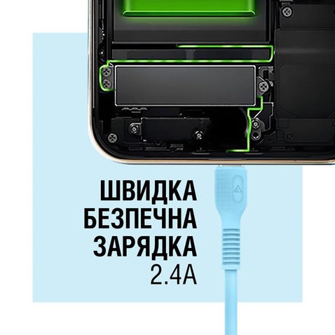 Кабель  ACCLAB AL-CBCOLOR-L1BL USB-Lightning 1.2м Blue (1283126518188)