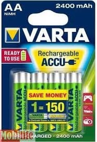 Акумулятор VARTA RECHARGEABLE ACCU AA 2400mAh BLI 4 NI-MH (READY 2 USE) 56756101404