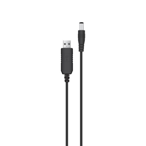 Кабель живлення ACCLAB USB to DC, 5,5х2,5 мм, 9V, 1A, 1 м Black (1283126565113)