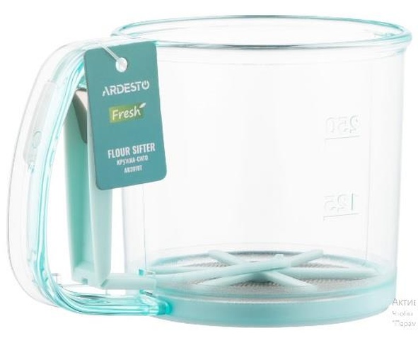 Кружка-сито  Ardesto Fresh, 9,5 см, блакитний, пластик AR3918T