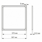 Світильник Videx LED панель ART 40W 5000K (VL-PA405W)