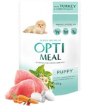 Вологий корм для собак Optimeal для цуценят з індичкою та морквою в соусі 100 г (4820215369619)