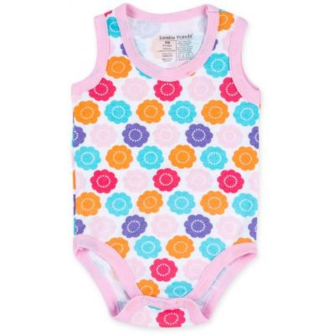 Боді Luvable Friends 3 шт без рукавів з малюнком для дівчаток (37310.9-12 F)
