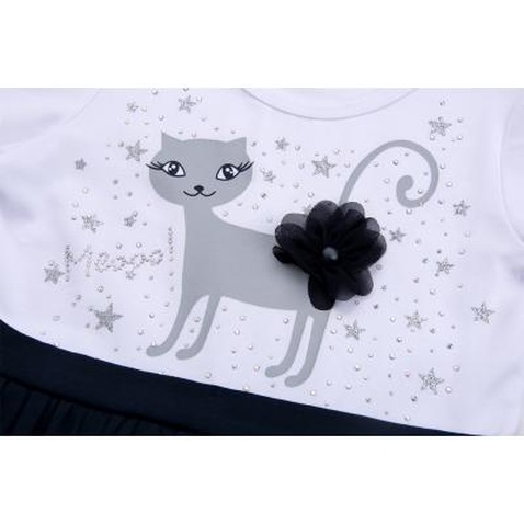 Плаття Breeze з котиком та зірочкою (8099-92G-white)
