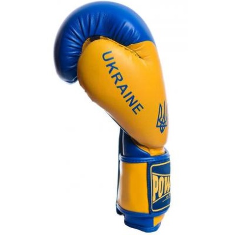 Боксерські рукавички PowerPlay 3021 Ukraine 16oz Blue/Yellow (PP_3021_16oz_Blue-Yellow)