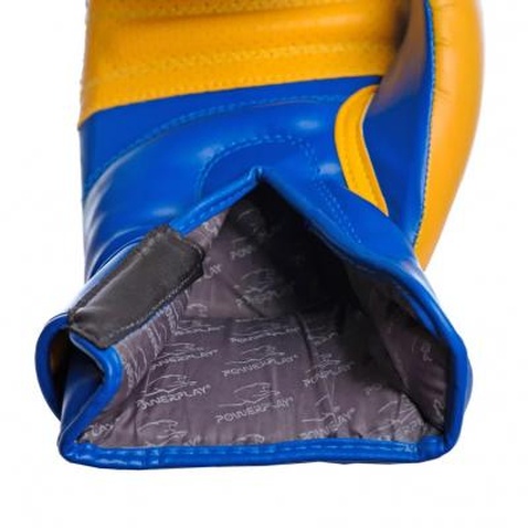Боксерські рукавички PowerPlay 3021 Ukraine 16oz Blue/Yellow (PP_3021_16oz_Blue-Yellow)