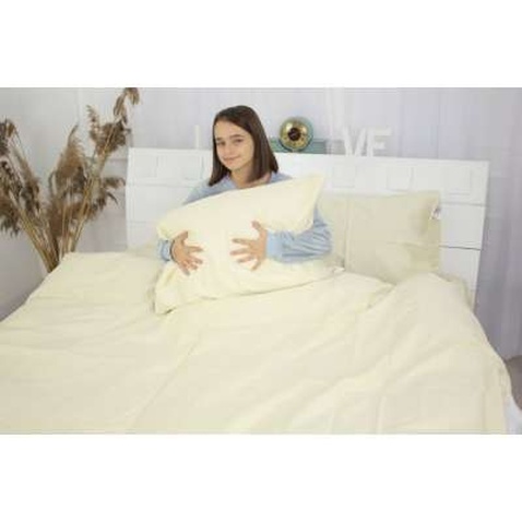 Простирадло MirSon Сатин Premium 0001 Moko White 180х220 см (2200001729667)