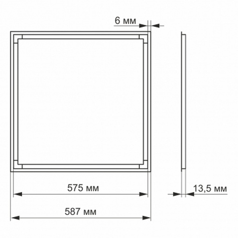 Світильник Videx LED панель ART 40W 5000K (VL-PA405W)