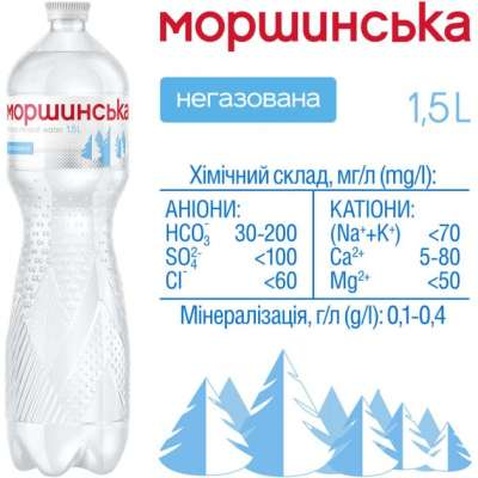 Мінеральна вода Моршинська 1,5л (4820017000024)