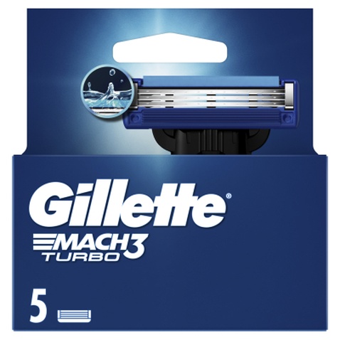 Змінні касети Gillette Mach 3 Turbo 5 шт. (7702018552344)