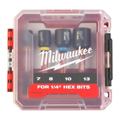 Головка магнітна Milwaukee магнітних головок для ударних рабіт Shockwave 7,8,10,13 мм (4932492445)