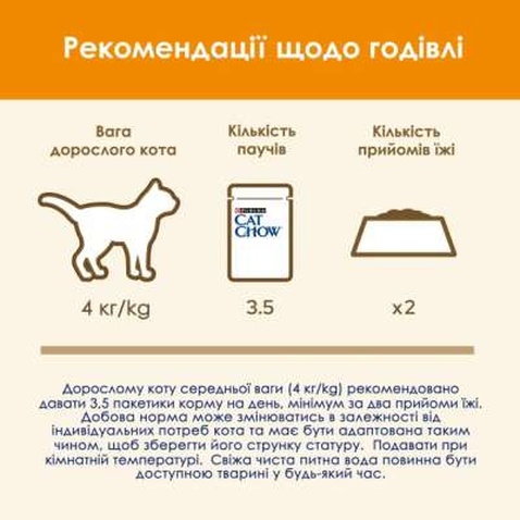 Вологий корм для кішок Purina Cat Chow Adult з лососем і зеленою квасолею в желе 85г (7613036595063)