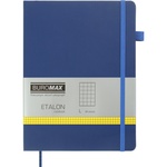 Книга записна Buromax Etalon 190x250 мм 96 аркушів в клітинку обкладинка зі штучної шкіри Синя (BM.292160-02)
