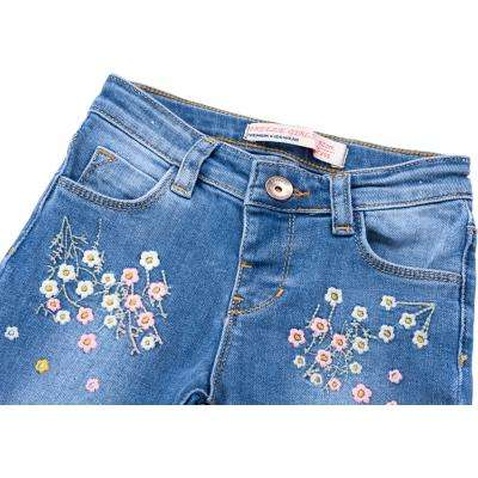 Джинси Breeze джинсові з квіточками (OZ-17703-92G-jeans)