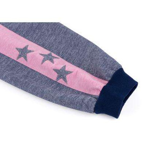 Спортивний костюм Breeze з рожевими лампасами (9553-152G-blue)