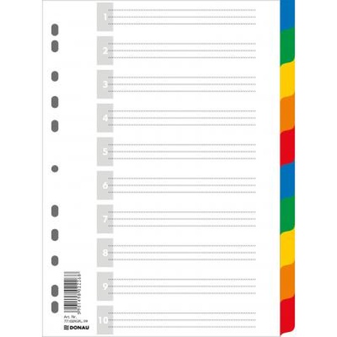 Роздільник сторінок Donau А4, numeric, 10 dividers (7710095)