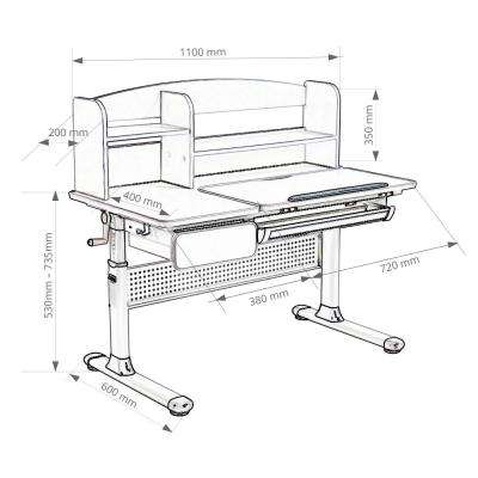 Парта Cubby Rimu Grey